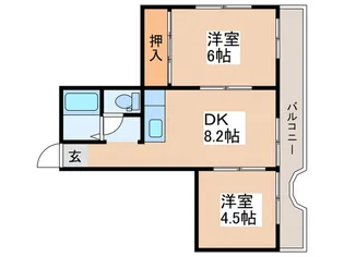 サンルート【4階】の間取り