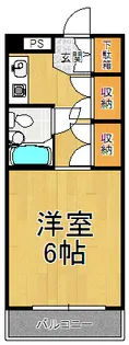 1Rの間取り画像