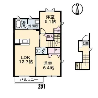 ソレアード操山 D棟【2階】の間取り