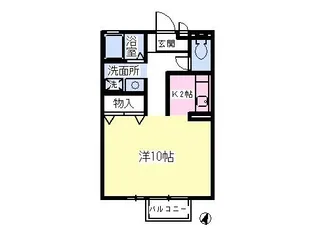 グレープハイツ II【1階】の間取り