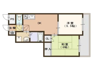 大阪府大阪市住之江区御崎6【マンション】の間取り