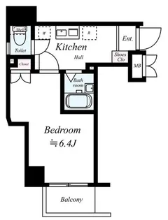 エクセリア早稲田I【1階】の間取り