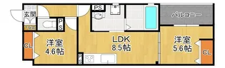 ラモーナ藤阪元町【2階】の間取り