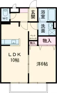 栃木県宇都宮市下栗町【アパート】の間取り