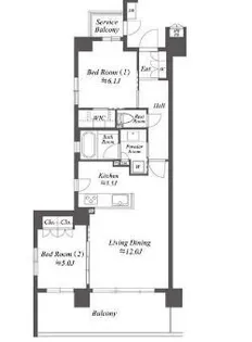 ザ・ケンジントン・レジデンス横濱片倉【1階】の間取り