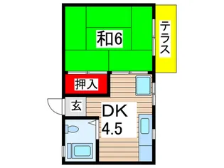 グリーンコーポ桜井【1階】の間取り