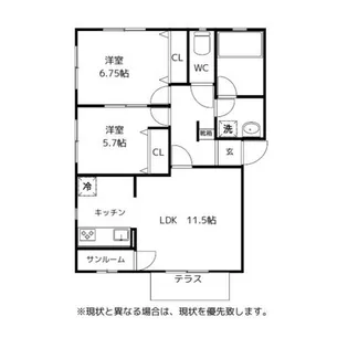 T-スクエアC・D【1階】の間取り