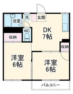 フォーブル石井B棟【2階】の間取り