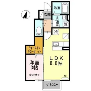 新潟県新潟市江南区東船場5【アパート】の間取り