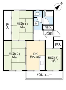 UR泉南一丘【1階】の間取り