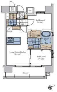 東京都大田区大森北1【マンション】の間取り