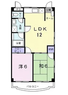 2LDKの間取り画像