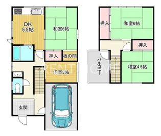 大阪府八尾市東山本町1【一戸建】の間取り