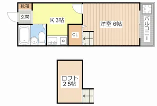 1Kの間取り画像