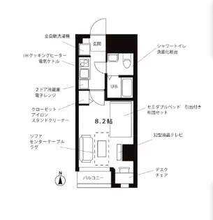 プチグランデ秋葉原【9階】の間取り