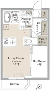 東京都江東区冬木【マンション】の間取り