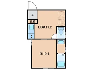 パルコII東雲【1階】の間取り