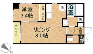 ドリームライフ博多駅南【6階】の間取り