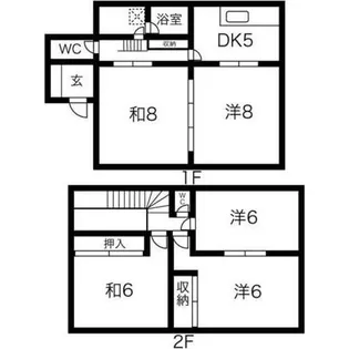 岐阜県多治見市市之倉町13【一戸建】の間取り