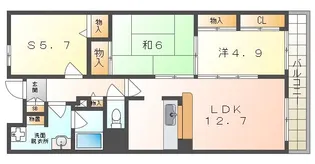 ヴェルテ忍ケ丘II番館【1階】の間取り