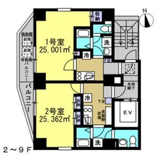 プラトリエ北新宿【9階】の間取り