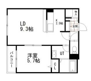 ロジュマン黒金【3階】の間取り