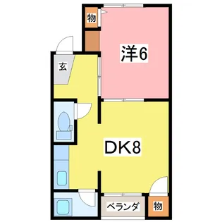加藤央第3コーポ 北【3階】の間取り
