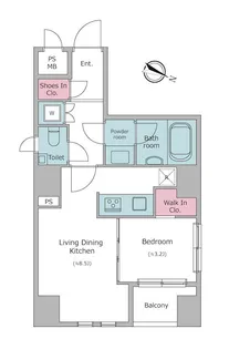 レジディア神田【4階】の間取り