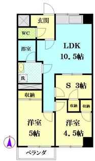 鶴見平和プラザマンション【2階】の間取り
