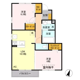 ダズリングシー【1階】の間取り