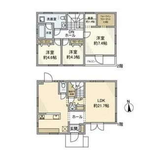 神奈川県横浜市中区本牧元町【一戸建】の間取り