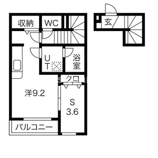 アイワスクエア【2階】の間取り