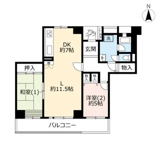 URベイサイト本牧-II【10階】の間取り