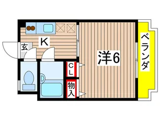 グランドール国立【3階】の間取り