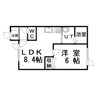 ハイツかどや【1階】の間取り