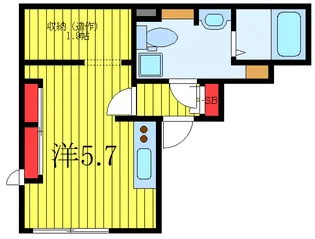 ハルカス川口【1階】の間取り