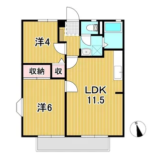 オークハイツ【1階】の間取り