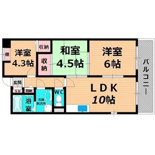 アベニューKN【4階】の間取り
