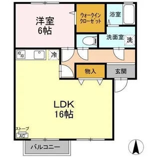 ボンセジュール【1階】の間取り