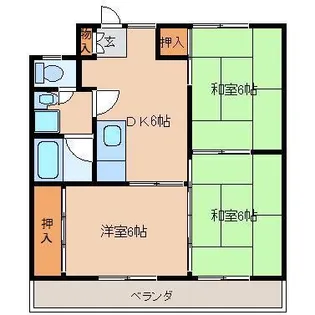 リバーサイドマンション【2階】の間取り