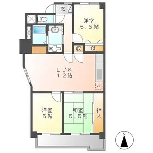 サンメゾン八熊【11階】の間取り