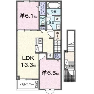 ブローテ【2階】の間取り