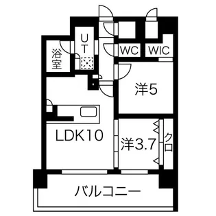 デュオヒルズ上杉勾当台公園【2階】の間取り