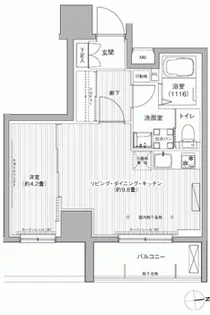 レジェンダリーガーデン赤羽イーストビュー【6階】の間取り