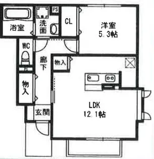 ソラージュA【1階】の間取り