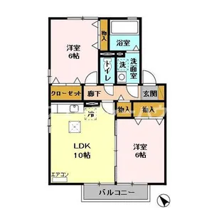 メイプルヒル F【1階】の間取り
