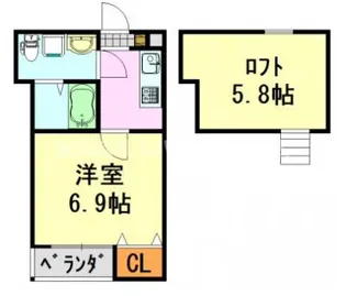 cube inohana(キューブイノハナ)【2階】の間取り
