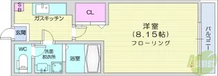 クレフラスト東仙台南【1階】の間取り