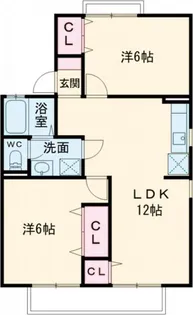 アゼリオ学園前 A棟【1階】の間取り