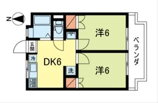 アサガハイツ【1階】の間取り